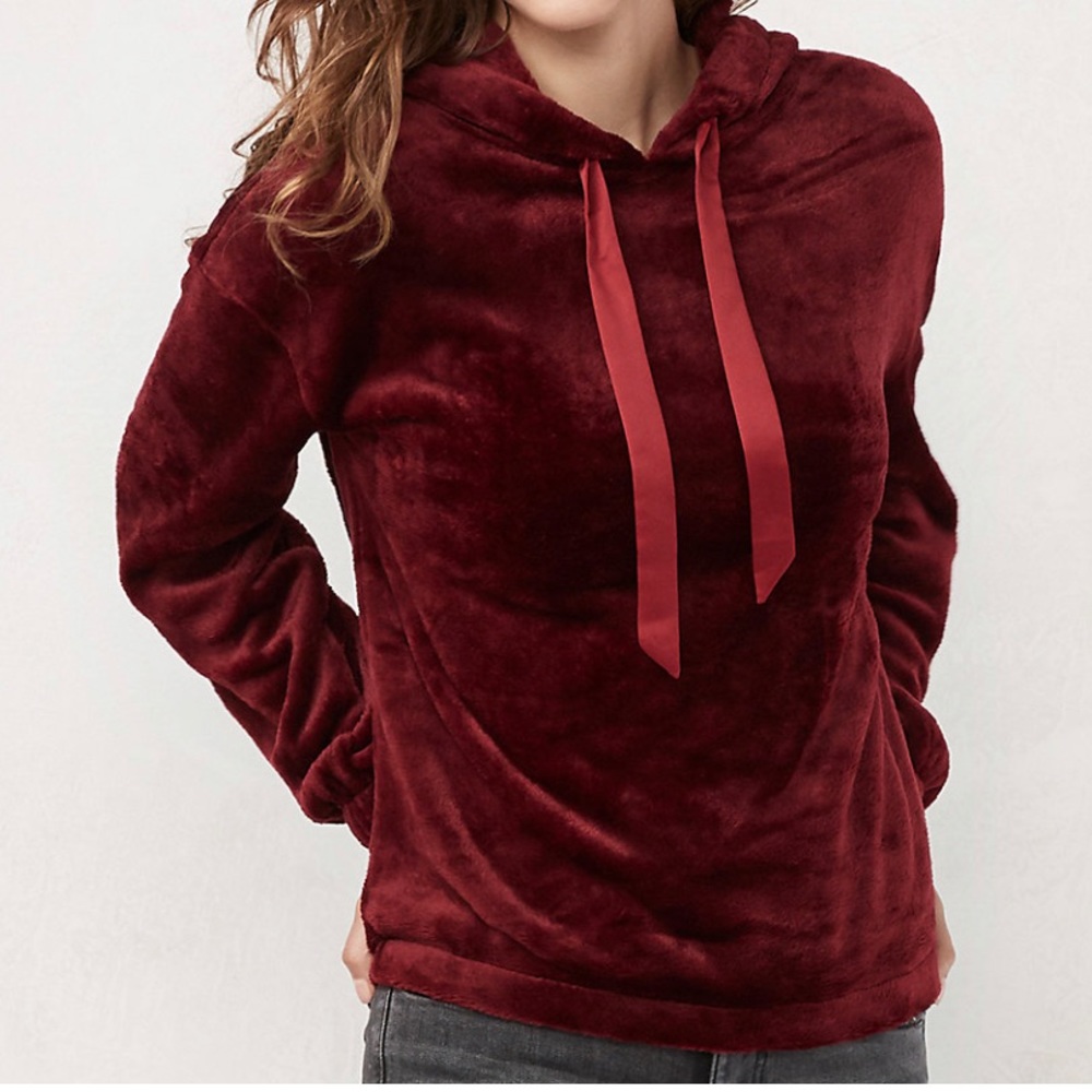 Women’s LC Lauren Conrad Cozy Hoodie in Maroon